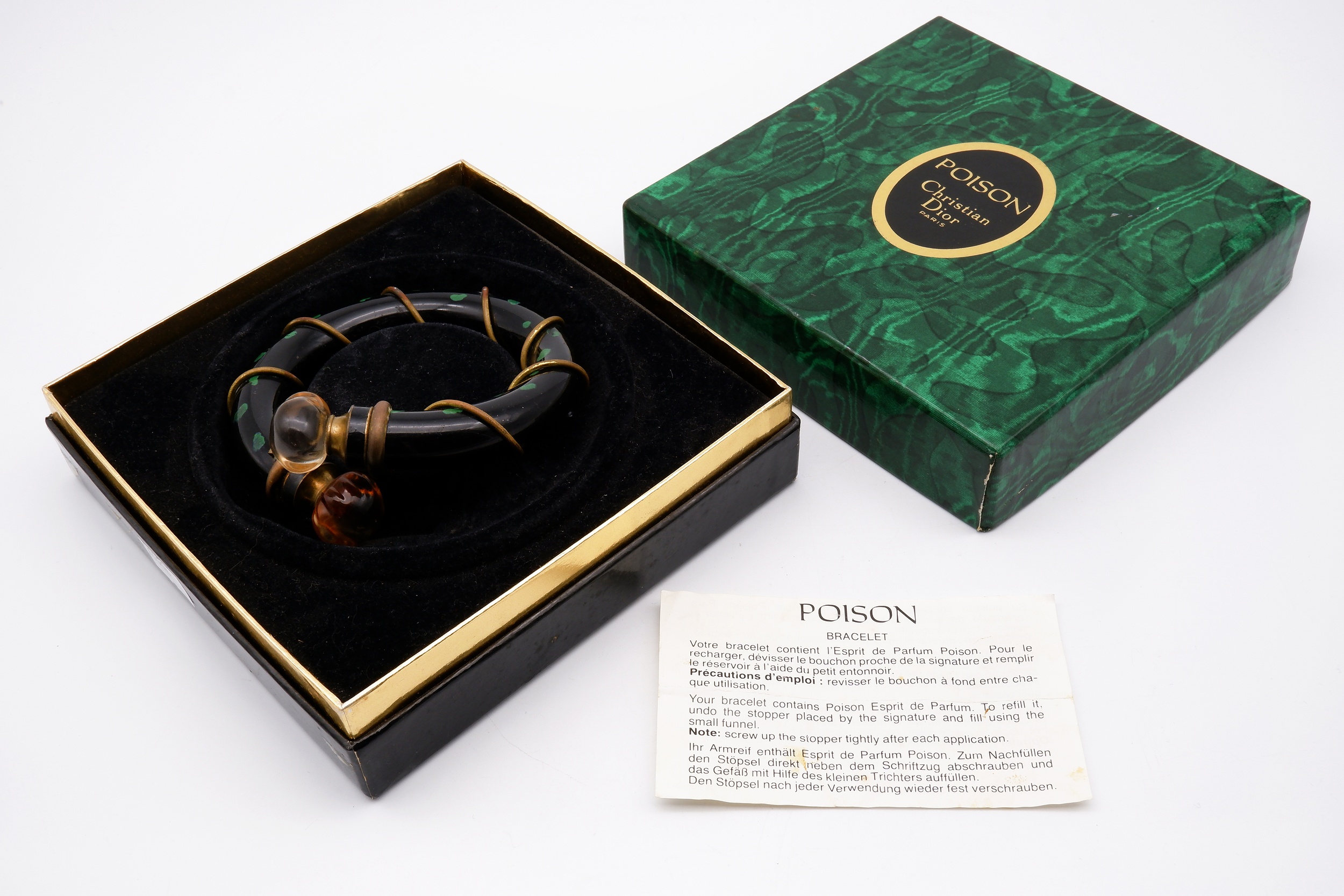 'Christian Dior Paris Poison Braclet Scent Bottle with Original Box'