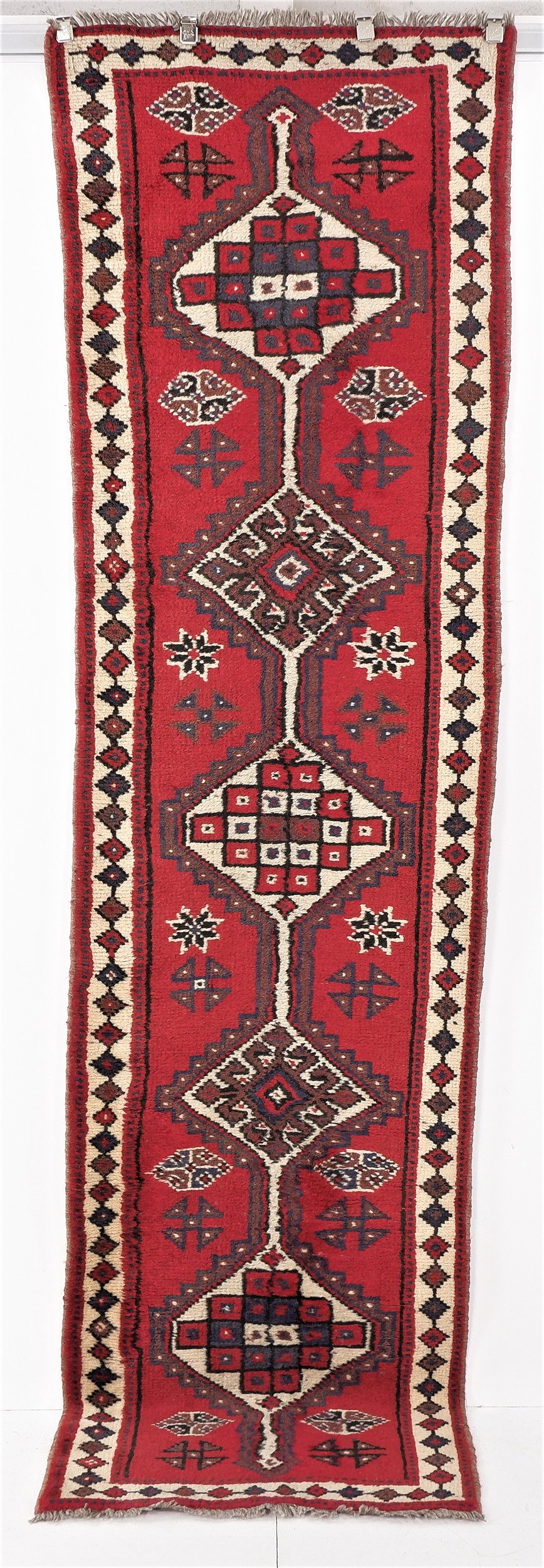 'Vintage Persian Hand Knotted Kurdish Wool Runner '
