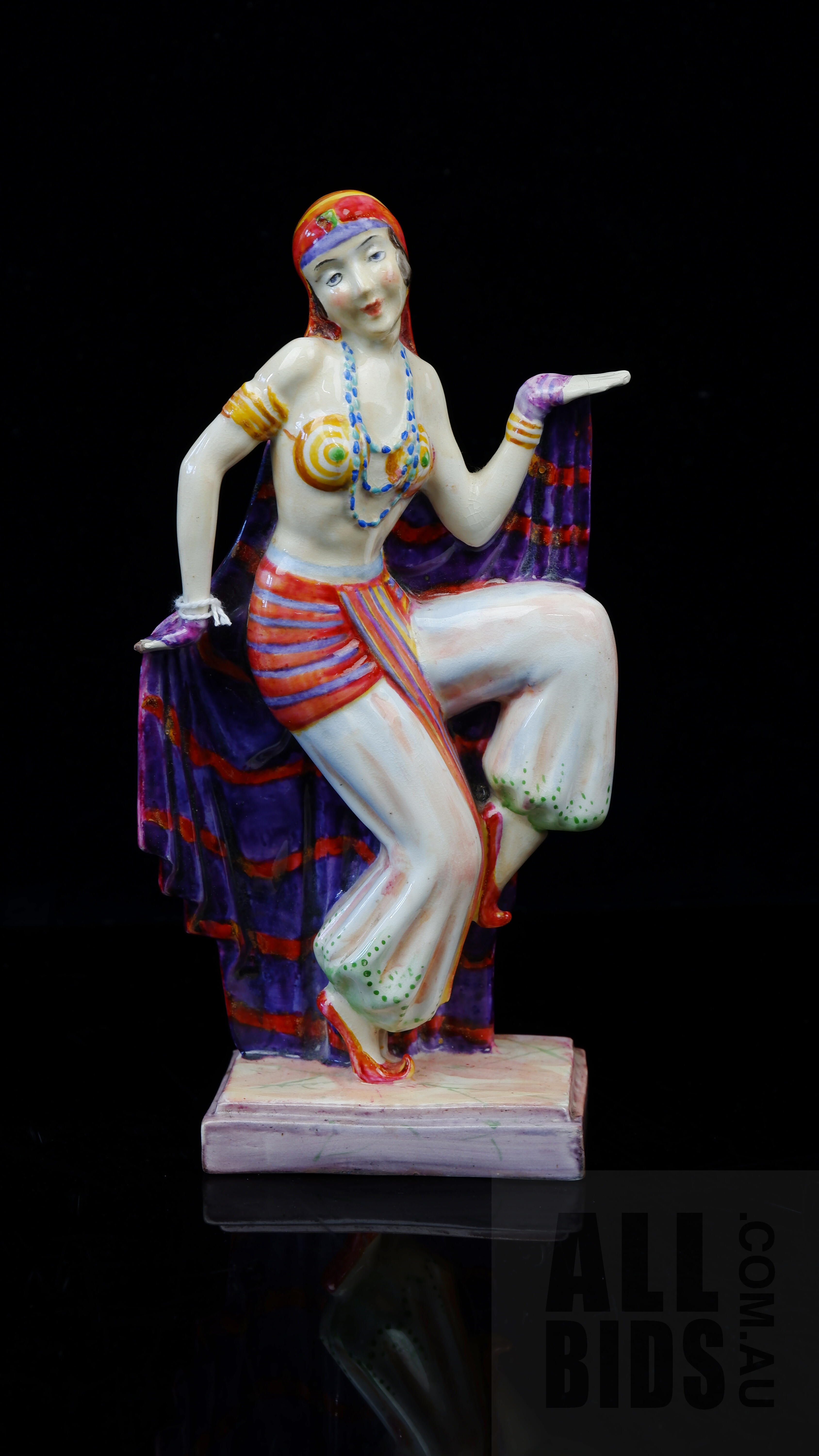 'Atlas China at Stoke on Trent Hand Figure of Eastern Dancing Woman'