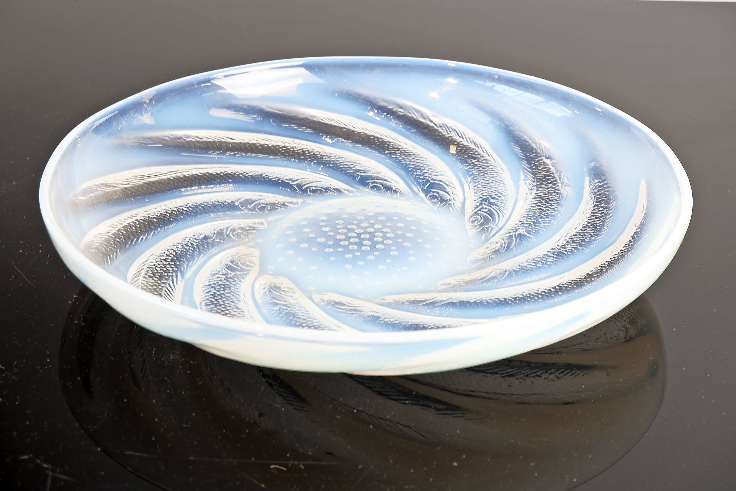 'Rene Lalique (1860-1945) Poissons Bowl in Opalescent Glass'