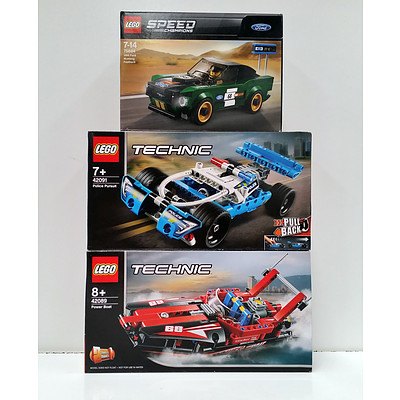 Lot Of Technic  And Speed Lego - Brand New - Lot Of Three