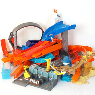 Various Hot Wheels Cars, Tracks and Accessories