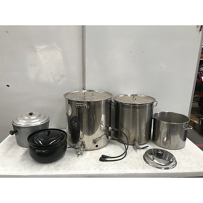 Lot Of Stainless Steel and Other Cooking Pots