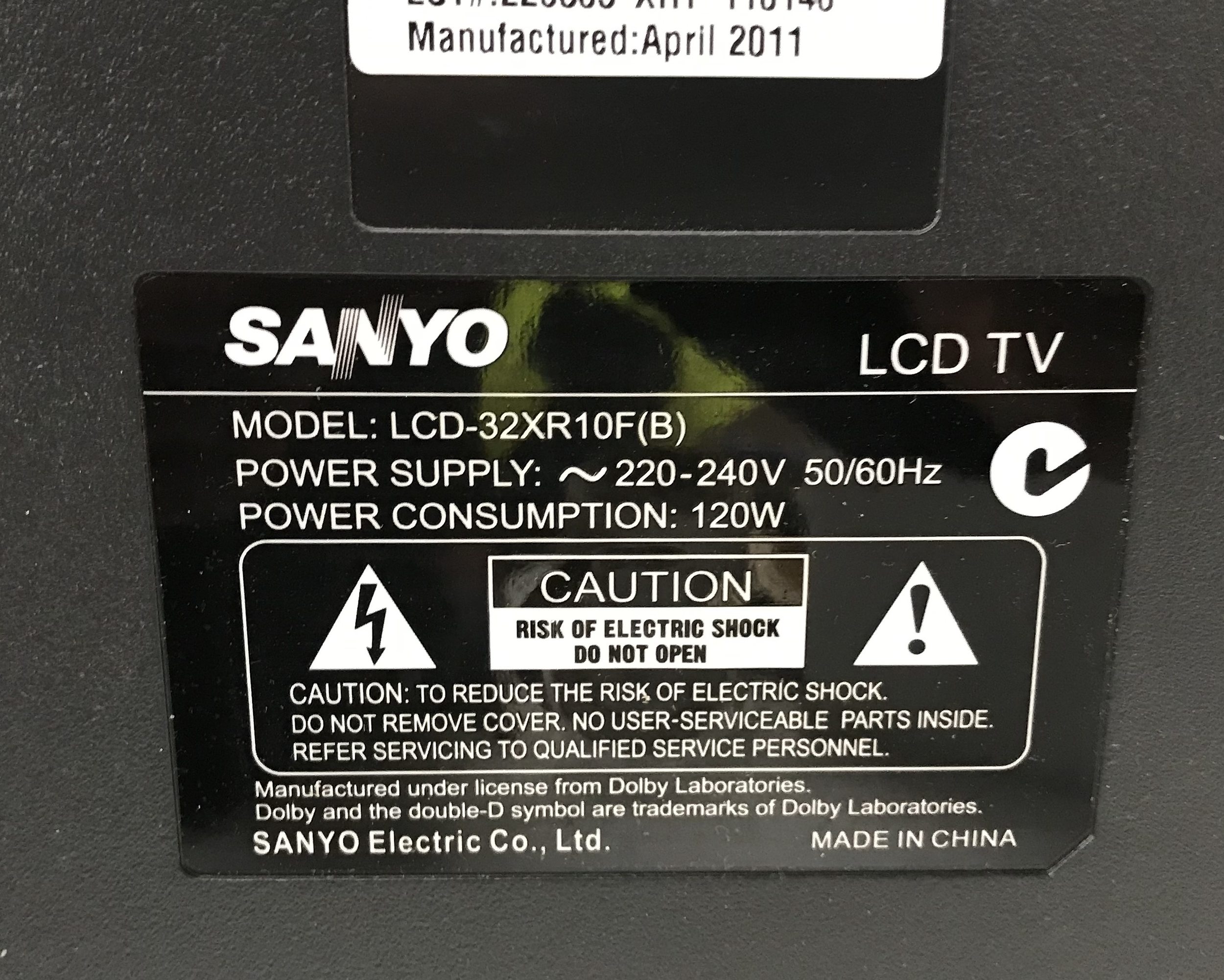 Sanyo LCD-32XR10F(B) 32 Inch LCD - Lot 1155221 | ALLBIDS