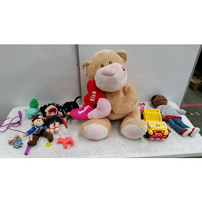 Large Lot Off Assorted Plush Toys