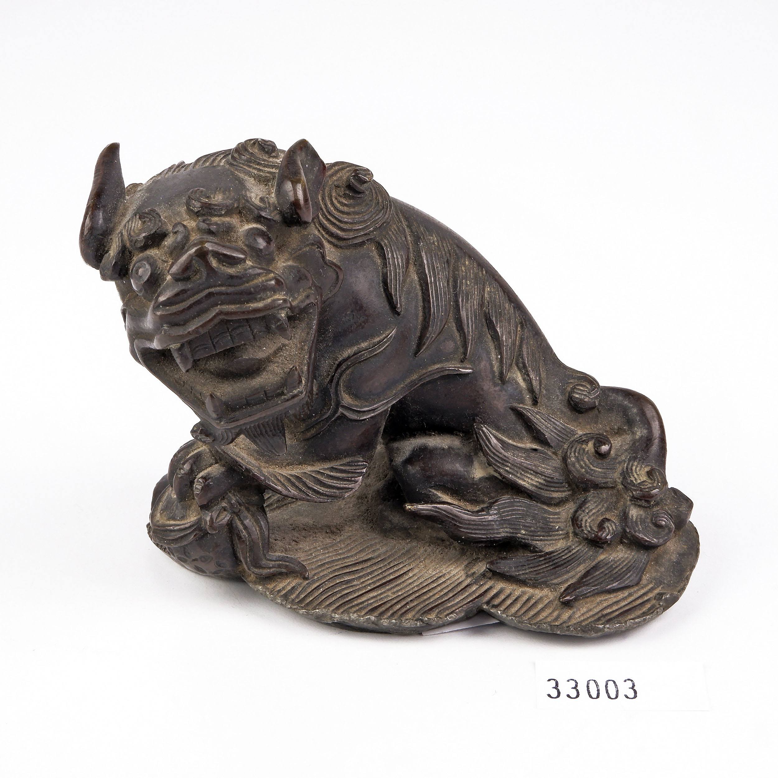 'Antique Chinese Bronze Model of a Buddhist Lion, Qing Dynasty'