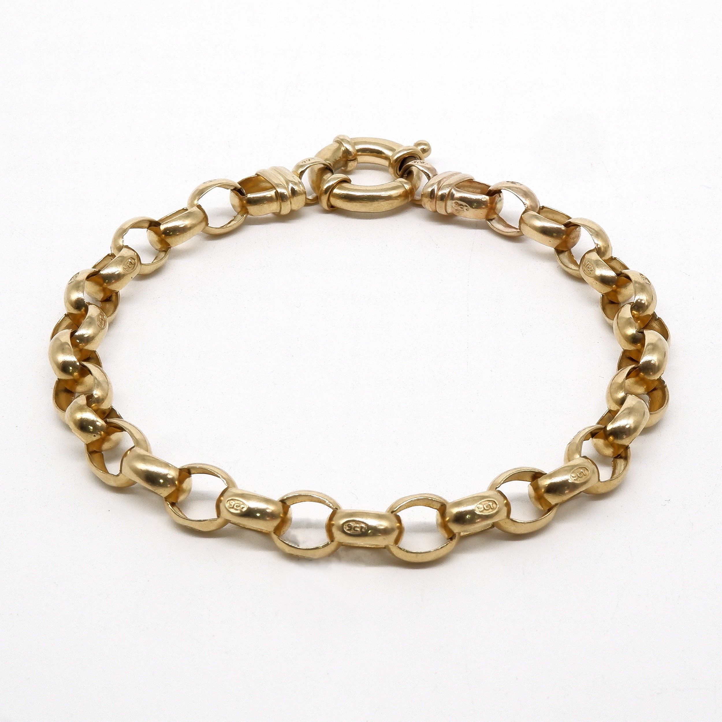 9ct Yellow Gold Belcher Bracelet, - Lot 1155659 | ALLBIDS