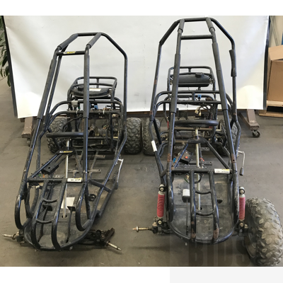 Off-Road Go Kart Frames -Lot Of Two, For Parts Or Repair Only