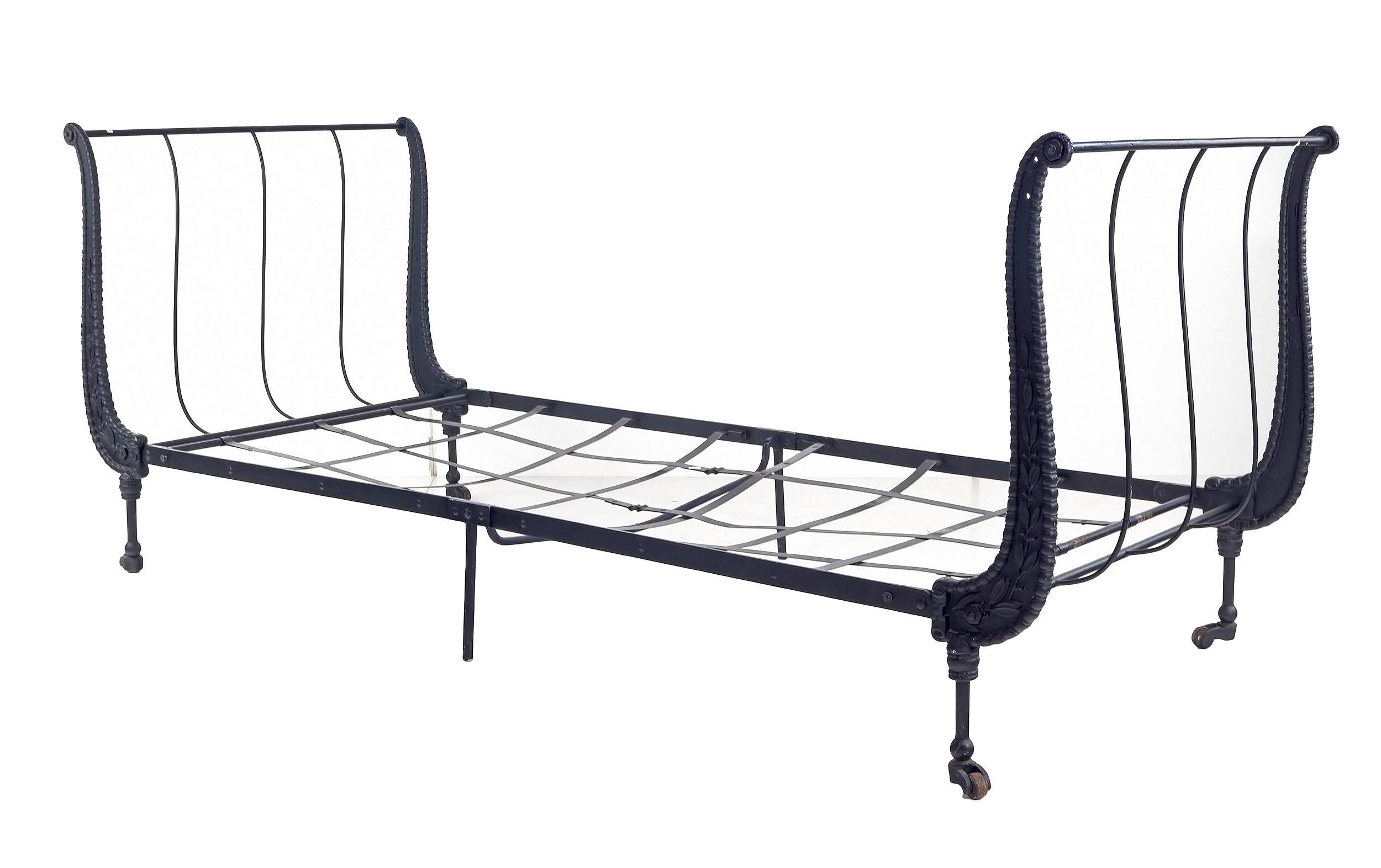 'French Second Empire Cast Iron Folding Campaign Bed, 3rd Quarter of the 19th Century'