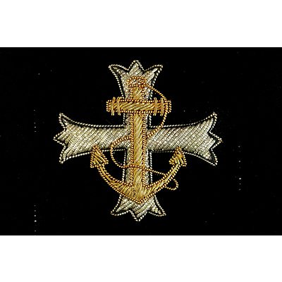 A Pair of Uncut Royal Australian Navy Chaplains Bullion Badges