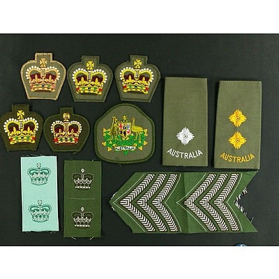 Australian Army Cloth Rank Badges
