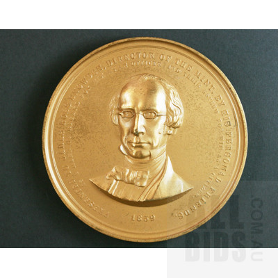 Large 1859 James Ross Snowden Mint Medal in High Relief