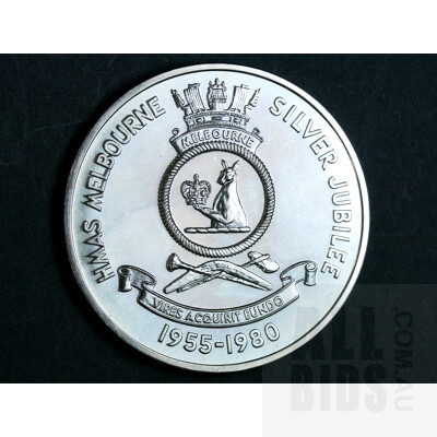 1980 Royal Australian Navy HMAS Melbourne 25th Anniversary Medal