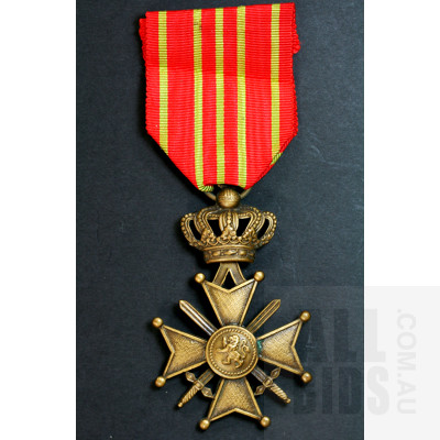 WWI Belgian Croix de Guerre Medal