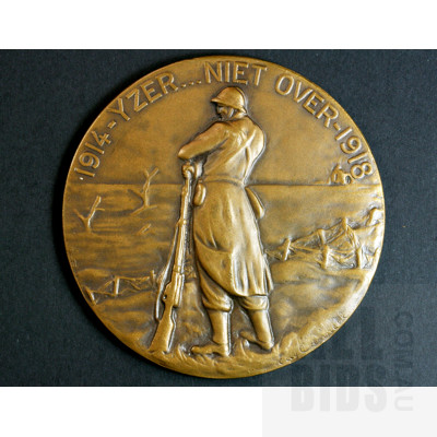 WWI Belgium Battle of Yser Medal issued to Gustaaf Vermant