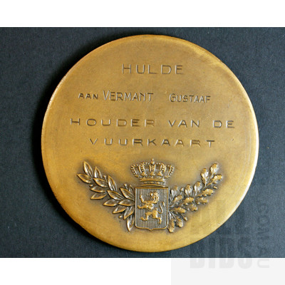 WWI Belgium Battle of Yser Medal issued to Gustaaf Vermant