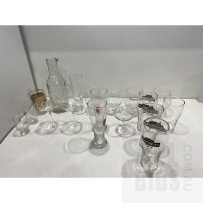 Large Lot of Assorted Drinking Glasses