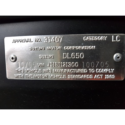 10/2005 Suzuki DL650 V-Strom 645cc Motor Cycle