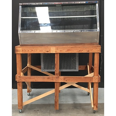 Austheat RHZX4 Stainless Steel Glass Fronted Refrigerated Display On Trolley