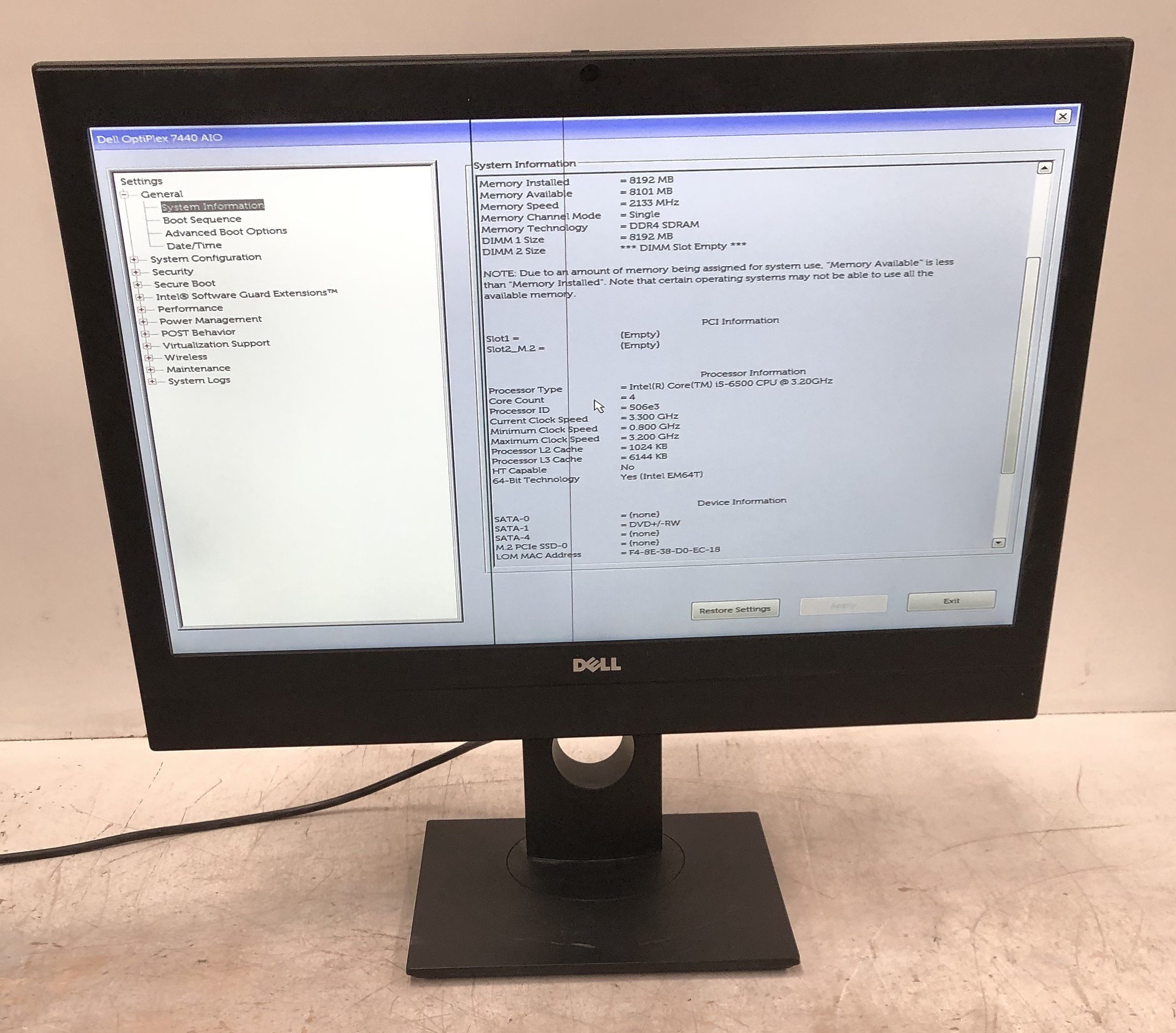 Dell optiplex 7440 разбор