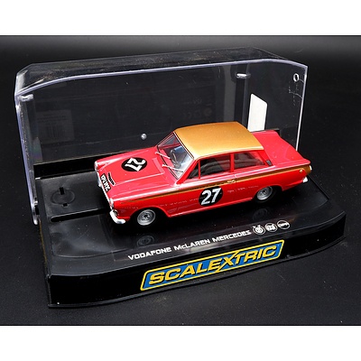 Scalextric, Ford Cortina Alan Mann Racing in Wrong Box, 1:32 Scale Model