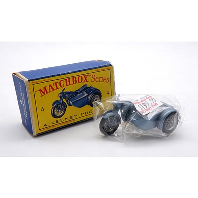 Lesney Matchbox Series No 4 - Triumph Motorcycle and Sidecar