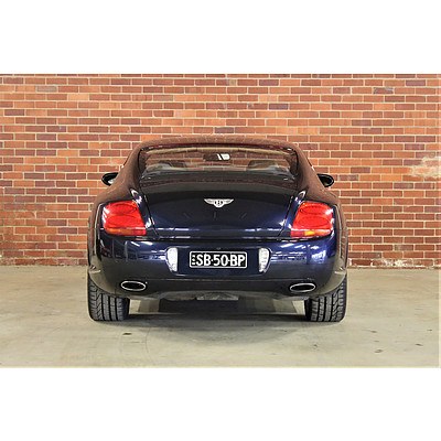 9/2004 Bentley Continental GT 3W 2d Coupe Blue 6.0L V12 Twin Turbo