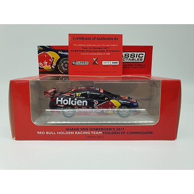 Classic Carlectables - 2017 Holden VF Commodore Shane Van Gisbergen Red Bull 679/1000 1:43 Scale Model Car
