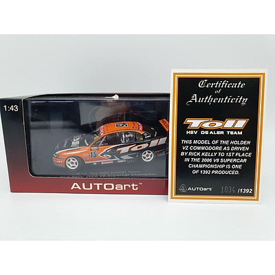 AUTOart - 2006 Holden VZ Commodore Rick Kelly Championship Winner Toll Racing 1034/1392 1:43 Scale Model Car