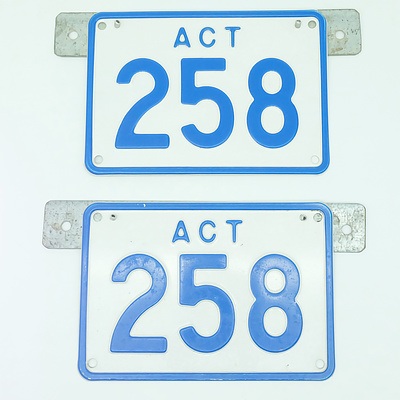 ACT Number Plate 258