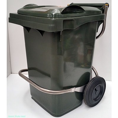 80L Sulo Two Wheel Mobile Garbage Bins with Lid Lifter - Lot of Two
