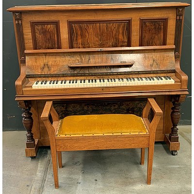 Wertheim Piano With Seat