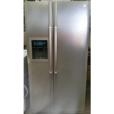 lg 594 litre side by side refrigerator