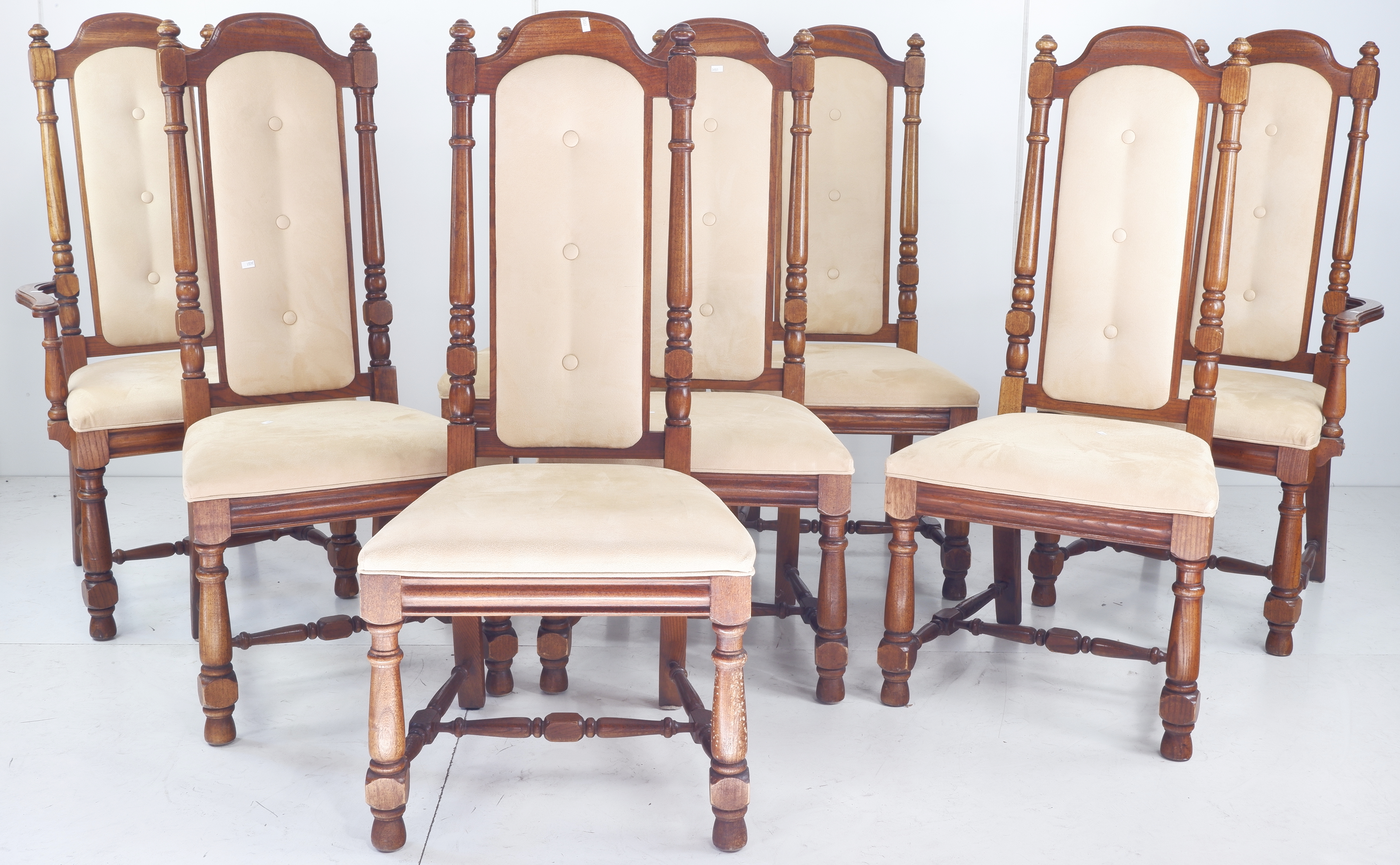 reproduction oak dining chairs