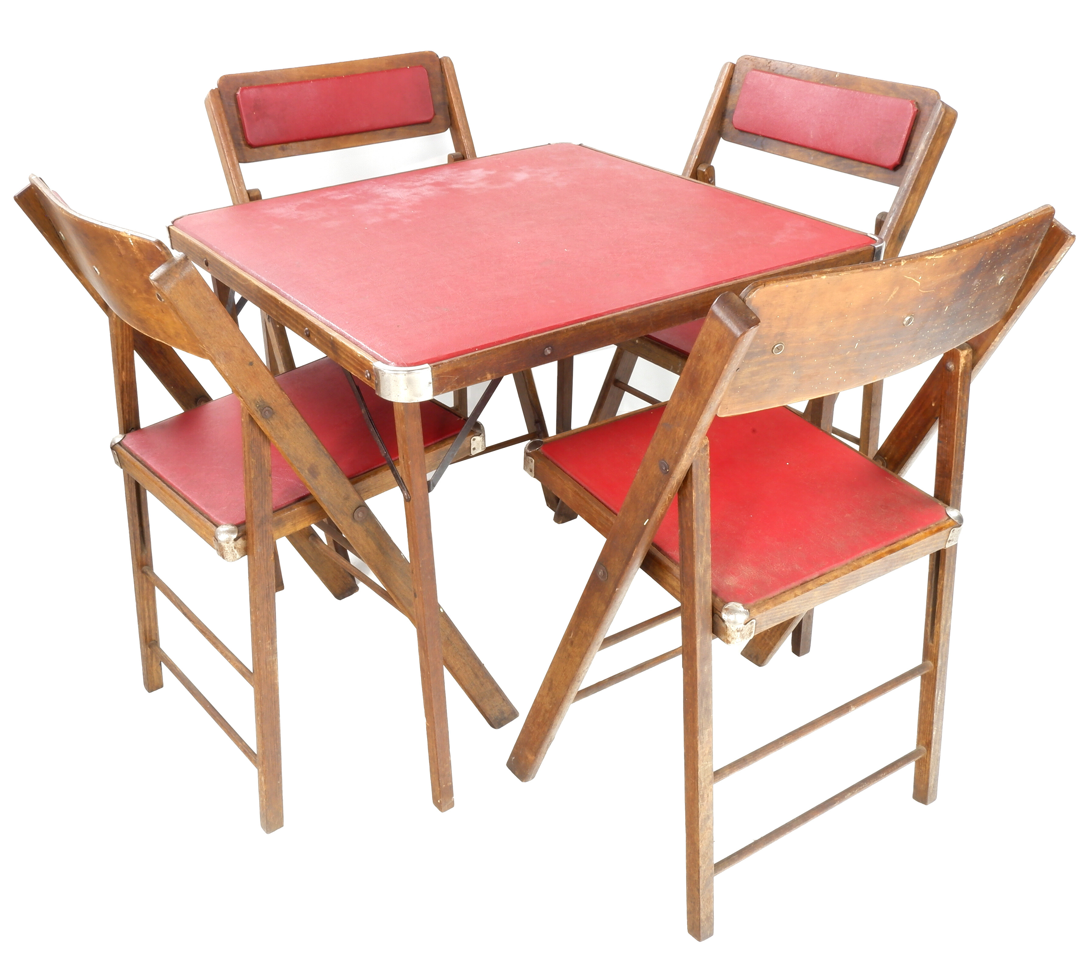 old card table and chairs