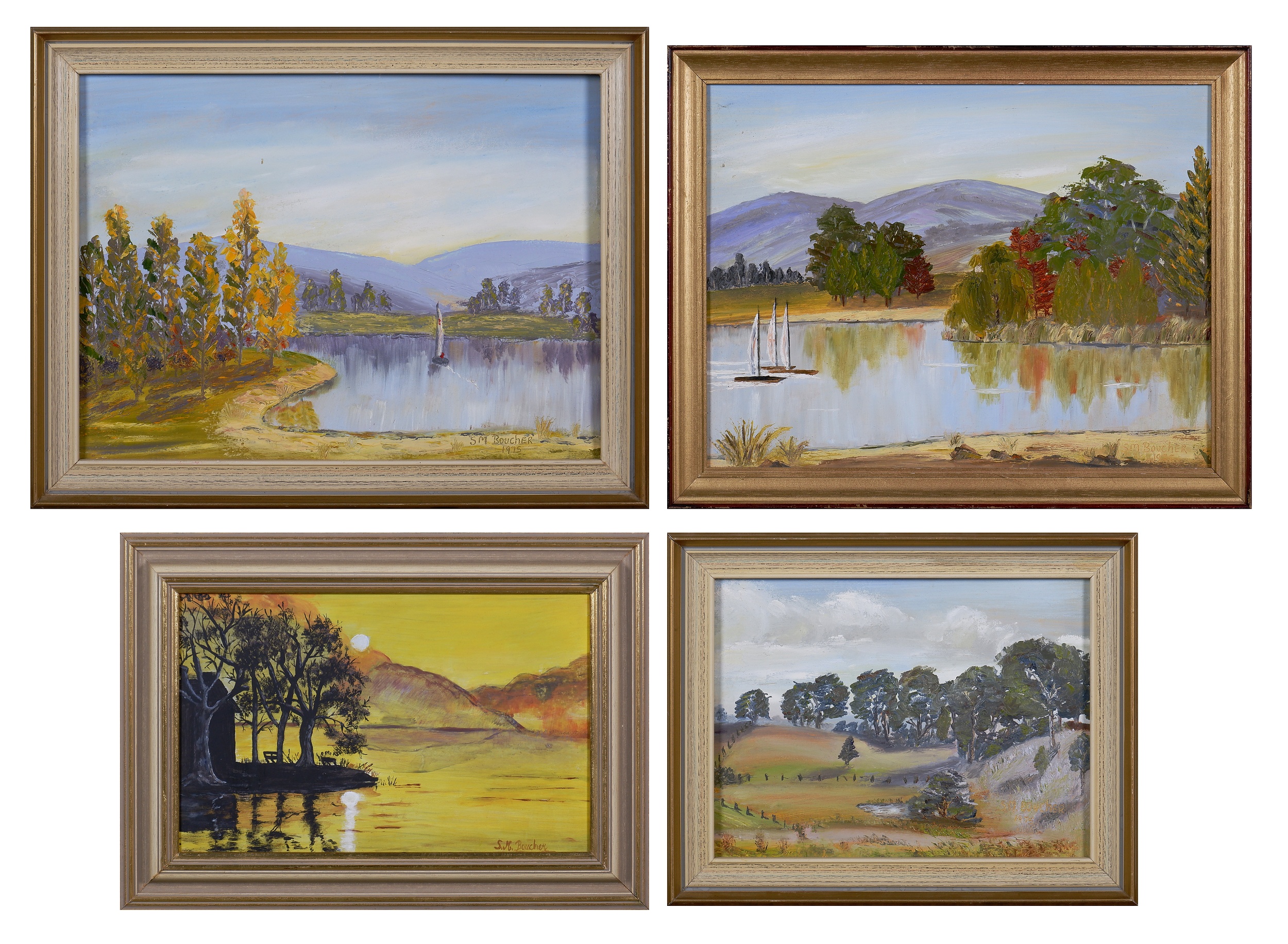 S. M. Boucher, Four Framed Landscape - Lot 1228769 | ALLBIDS