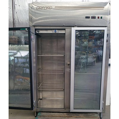 Orford 1200 Litre Two Door Commercial Display Refrigerator