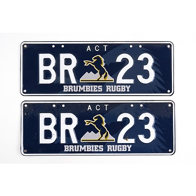 Brumbies ACT Number Plates   -  BR 23