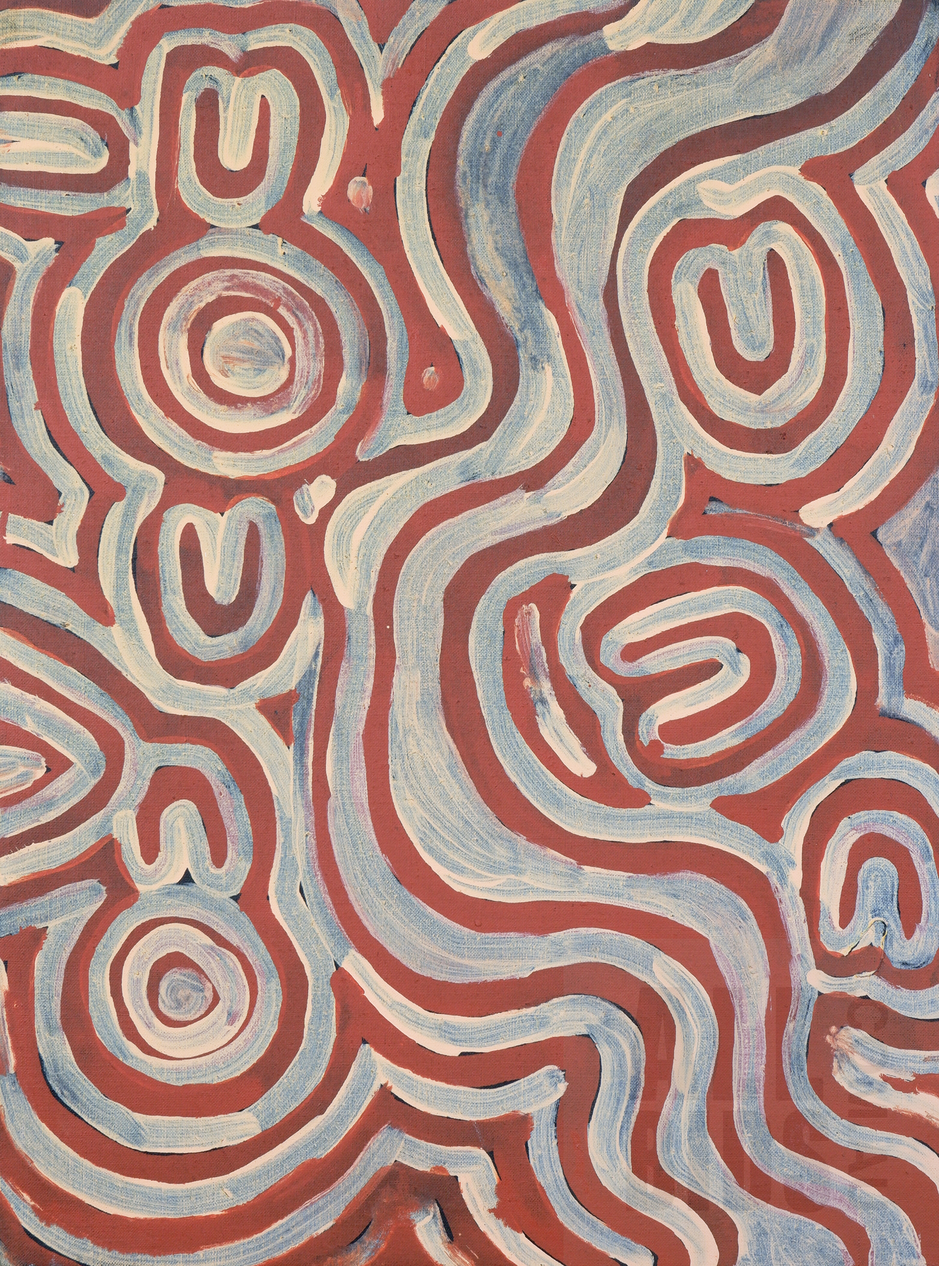 'Norma Kelly (20th Century, Aboriginal), Untitled (Our Country), Acrylic on Linen, 60 x 45.5 cm'
