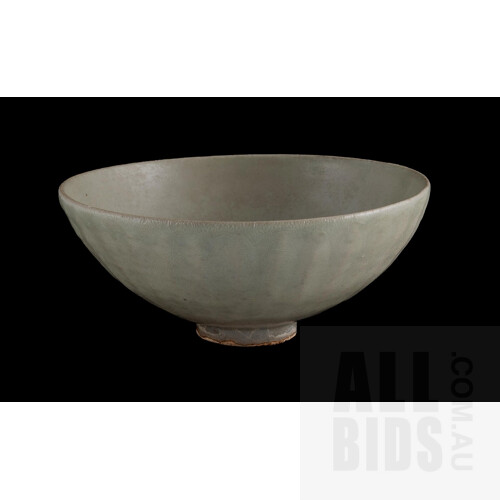 Chinese Song to Yuan Dynasty Longquan Celadon Lotus Bowl, 13th-14th Century