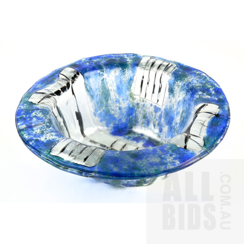 Peter Crisp Slump-Form Art Glass Bowl