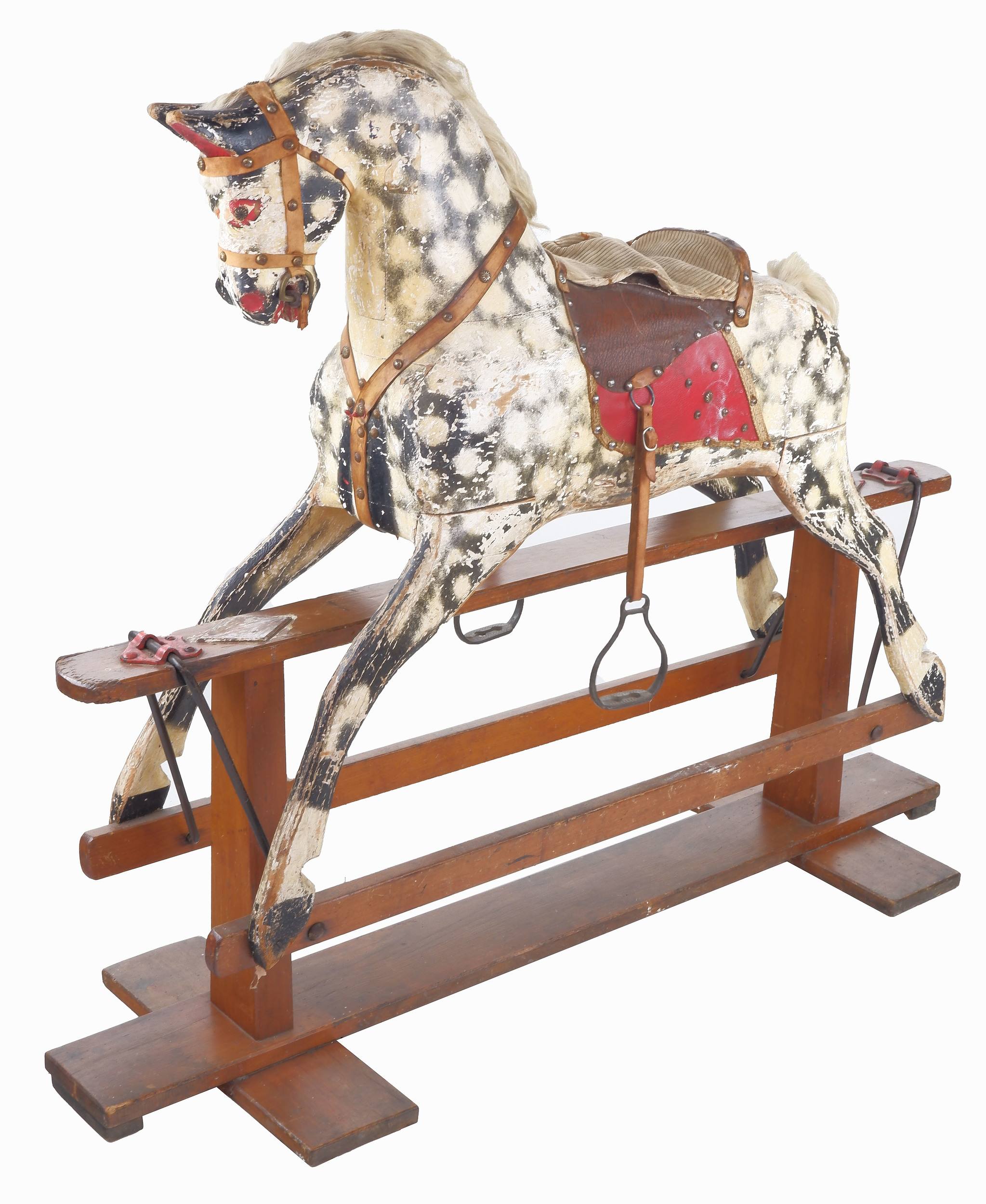 'Large Hand Crafted Rocking Horse, Probebly Lines Brothers for Triang, Early to Mid 20th Century'