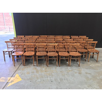 Wooden Cafe Chairs -Lot Of 40