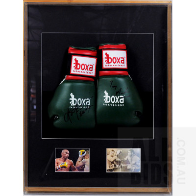 anthony mundine signed boxing gloves