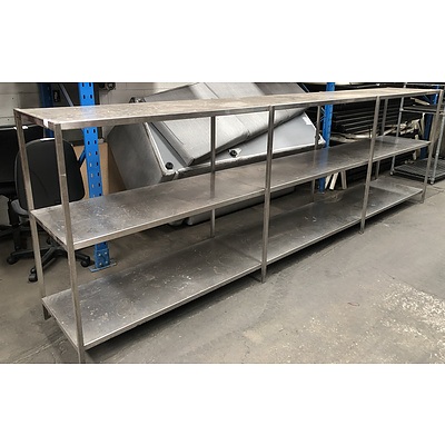 Substantial Stainless Steel Bench