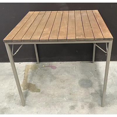 Wooden Outdoor Cafe Table