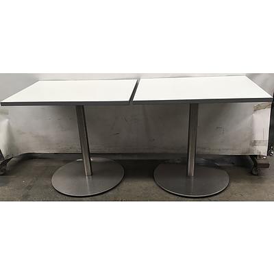 Small Cafe Outdoor Dining Tables  - Lot Of 2