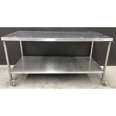 Stainless Steel Mobile Preparation Bench
