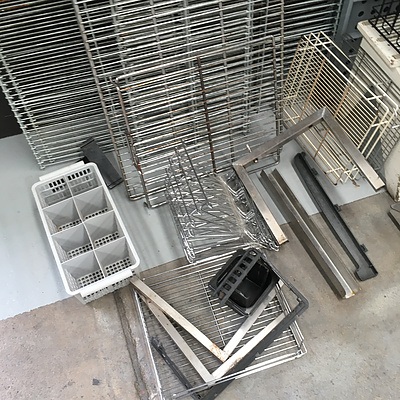 Pallet Of Assorted Shelving And Catering Equipment