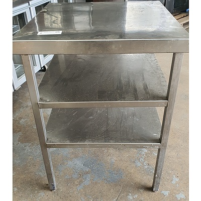 Stainless Steel Prep Bench with 2 Under Shelves